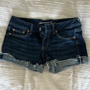 American Eagle Low Rise 2” Dark Denim Shorts